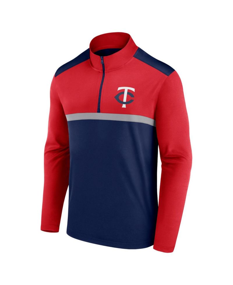 Men's Navy Minnesota Twins Unstoppable Quarter-Zip Top