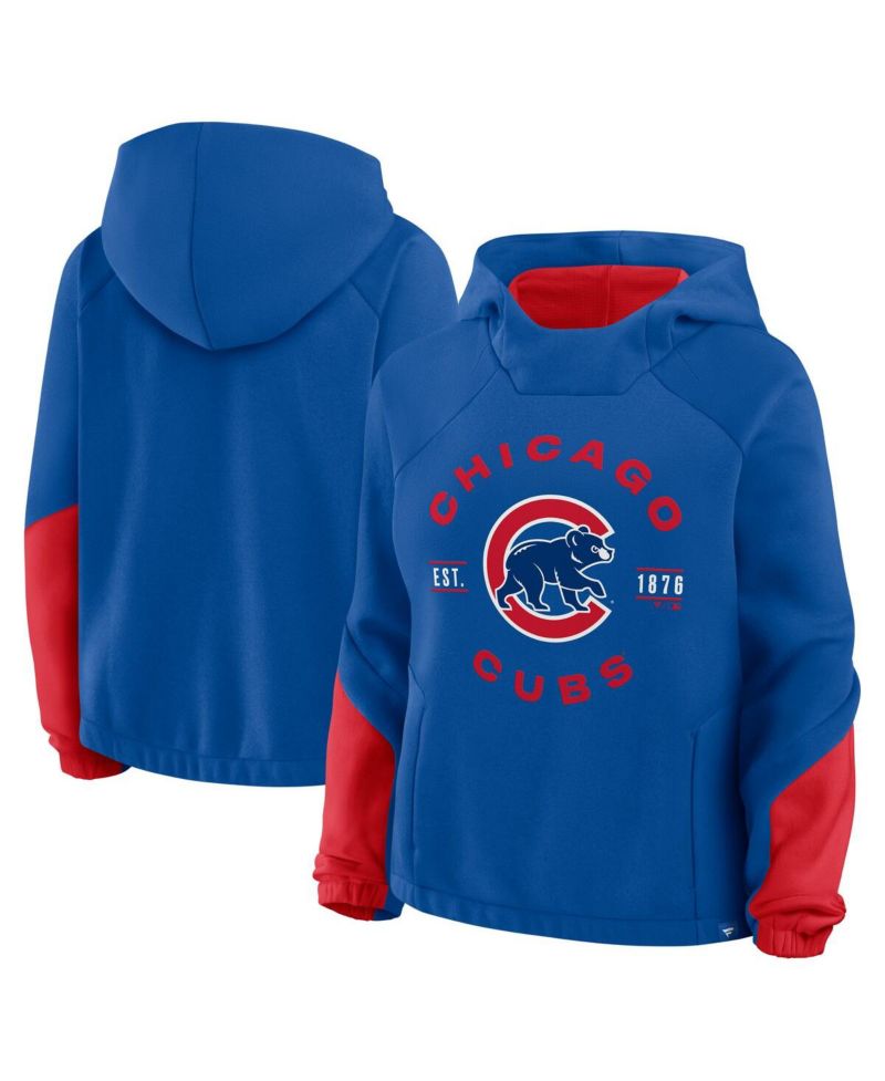 Women's Royal Chicago Cubs Oversized Time to Win Pullover Hoodie