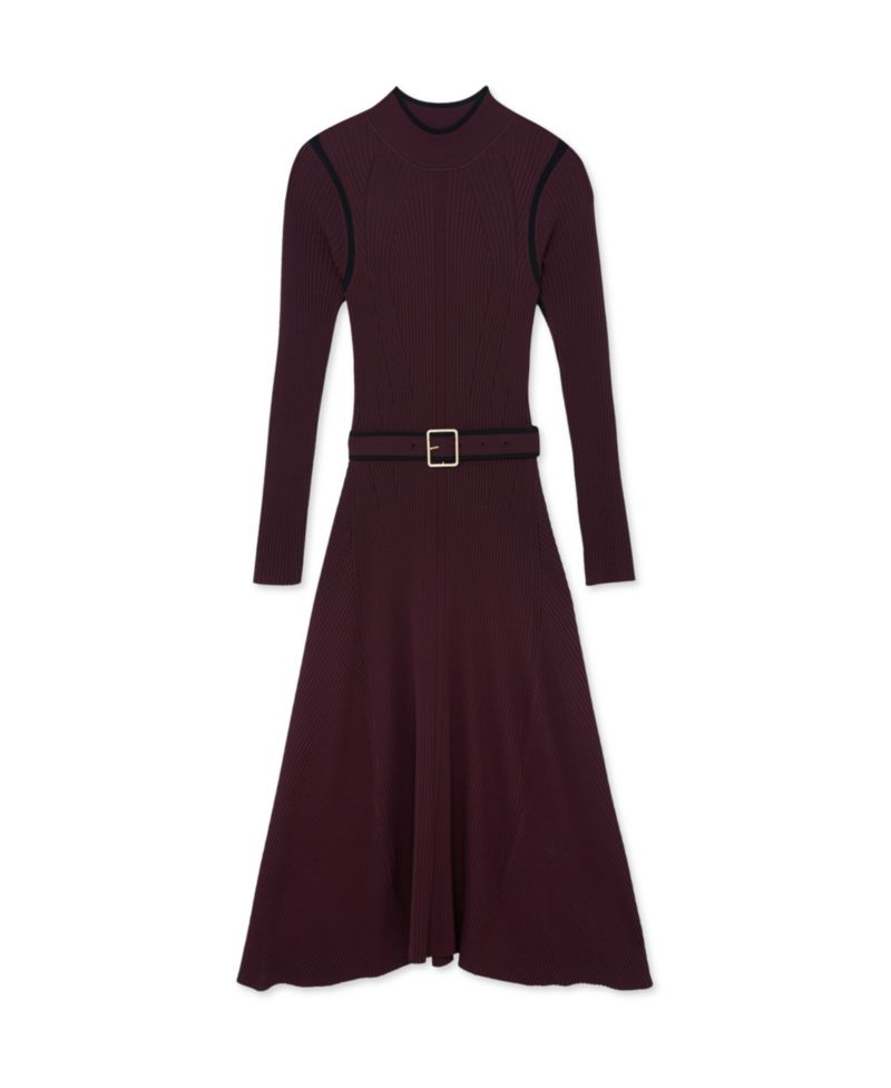Women's Etta Mock-Neck Long-Sleeve Midi Sweater Dress