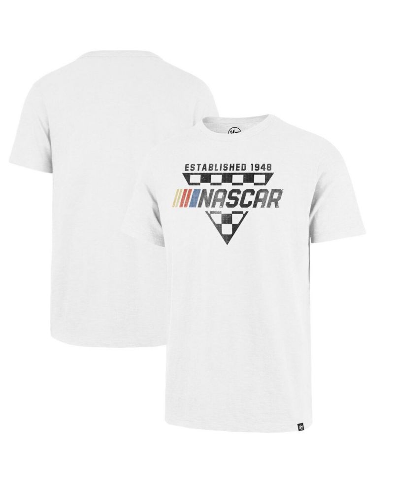 Men's White NASCAR Tri-Check Scrum T-Shirt