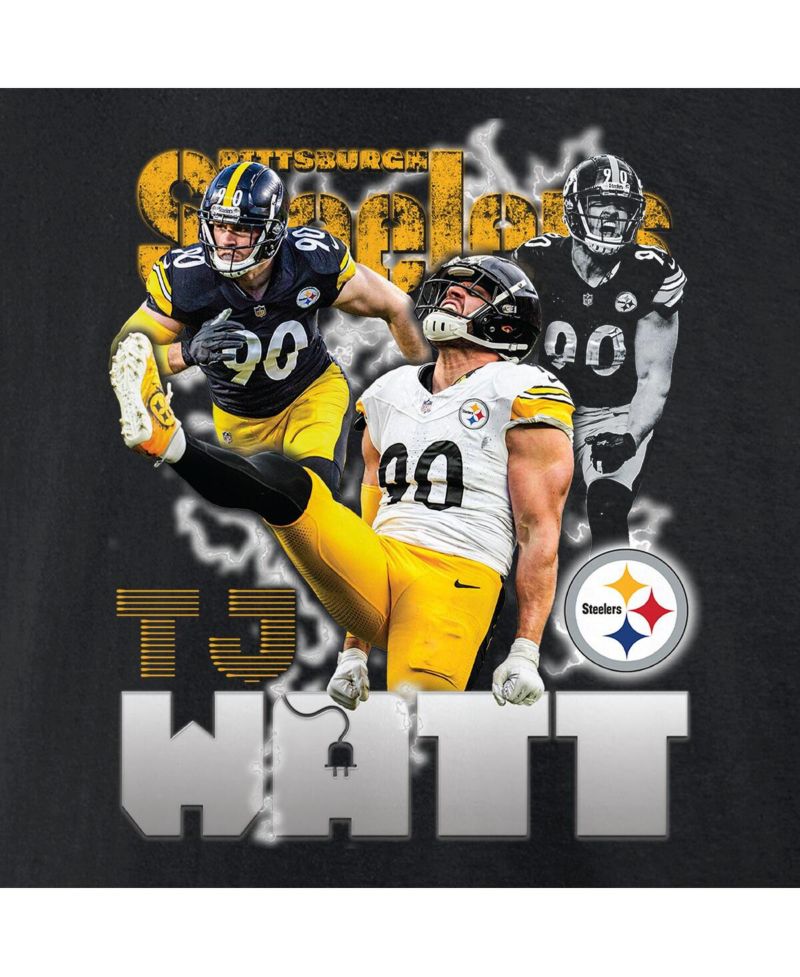 Men's T.J. Watt Black Pittsburgh Steelers Notorious Player Graphic T-Shirt