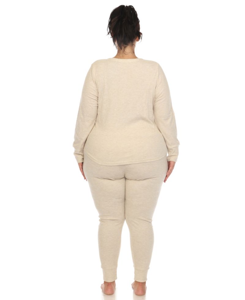 Plus Size Waffle Pajama Set