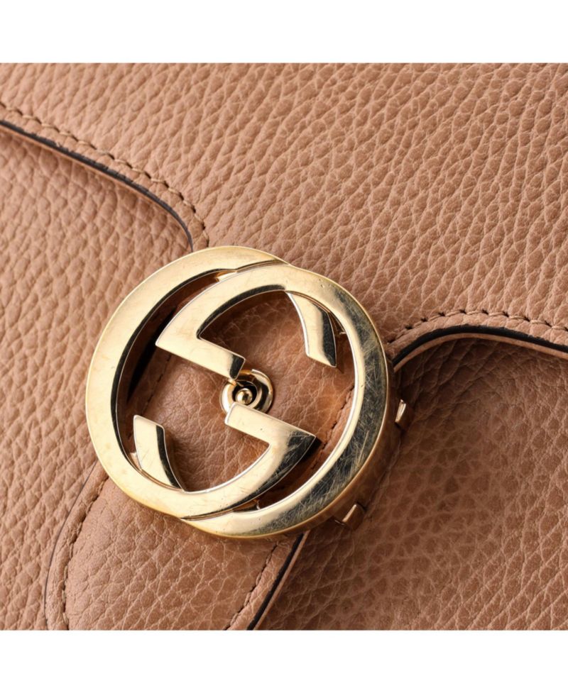 Small Interlocking Shoulder Bag Leather