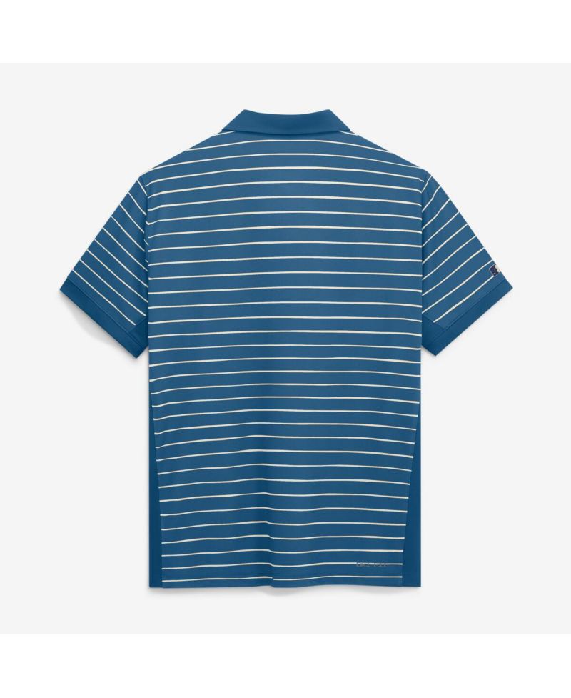 Men's Blue Milwaukee Brewers 2026 City Connect Authentic Collection Striped Victory Dri-FIT Polo Shirt