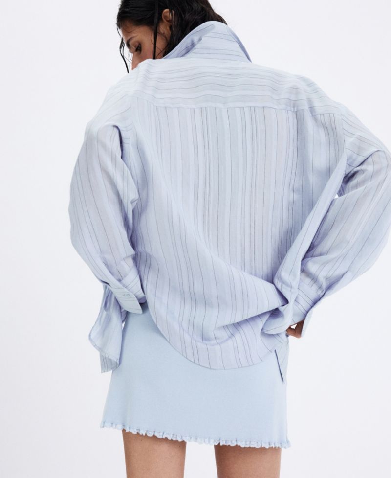 Women's Oversized-Striped Shirt