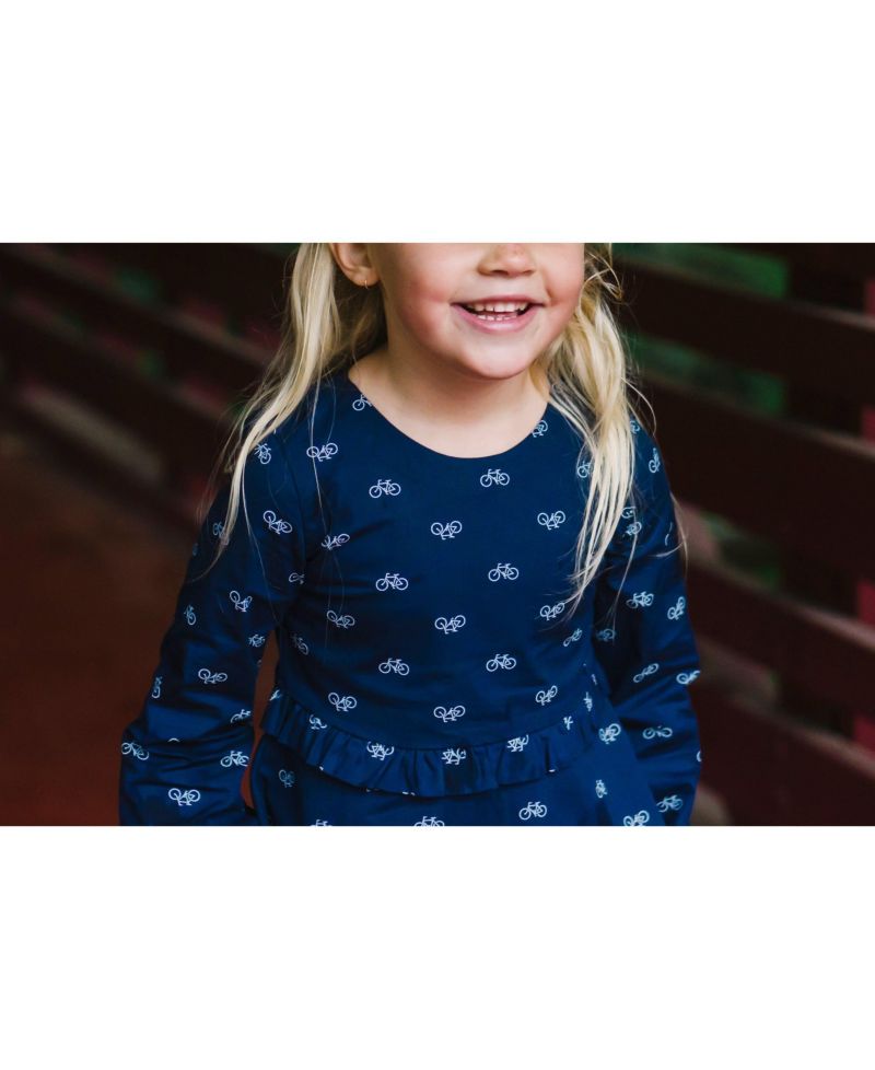 Baby Girls Hope and Henry Long Sleeve Ruffle Waist Dress