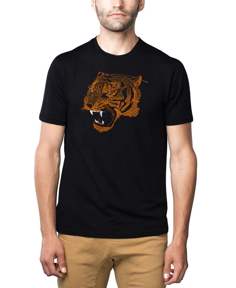 Men's Cotton/Poly Blend Word Art Beast Mode Tiger T-shirt