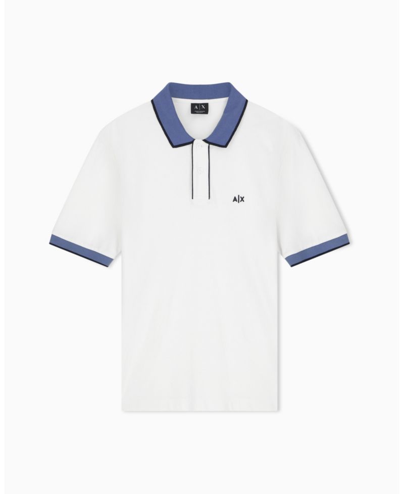 Men's Pique Color Block Tipping Polo Shirt