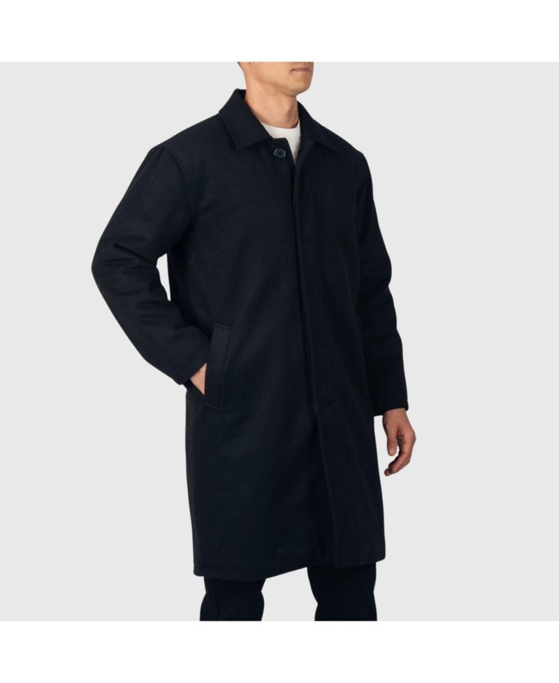 Men's Zach Men s Wool Blend Overcoat - Knee-Length Trench Coat, Runs Large for Layering Over Suits or Sweaters