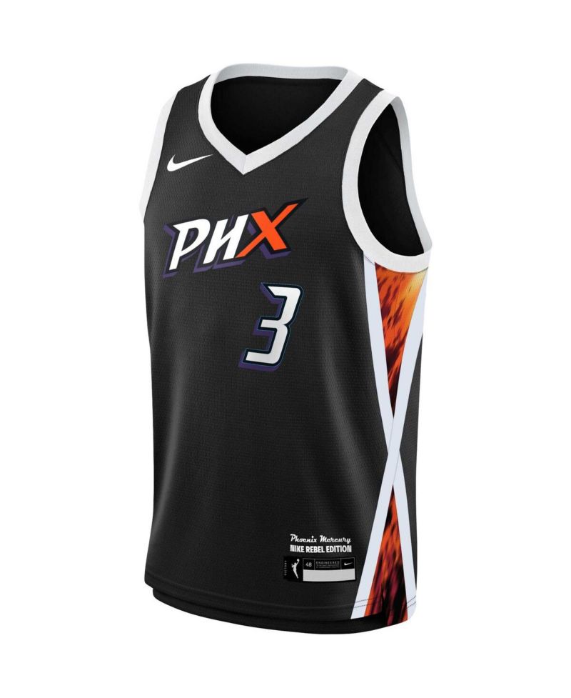Big Boys and Girls Diana Taurasi Black Phoenix Mercury 2021 Rebel Edition Victory Player Jersey