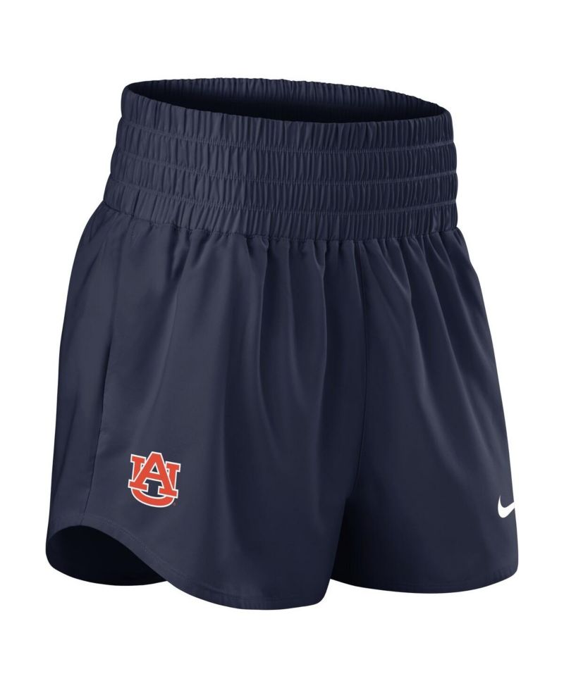 Women's Navy Auburn Tigers Performance One Dri-FIT High-Rise Shorts