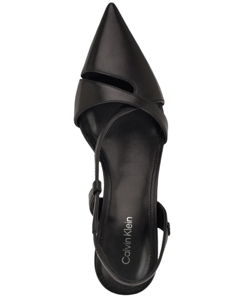 Women's Arlanna Asymmetrical Kitten Heel Slingback Pumps