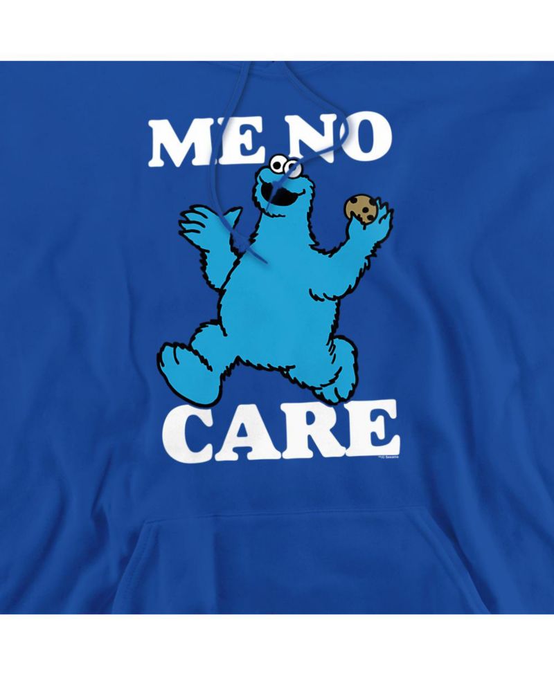Men's Cookie Monster Me No Care Pull-Over Hoodie