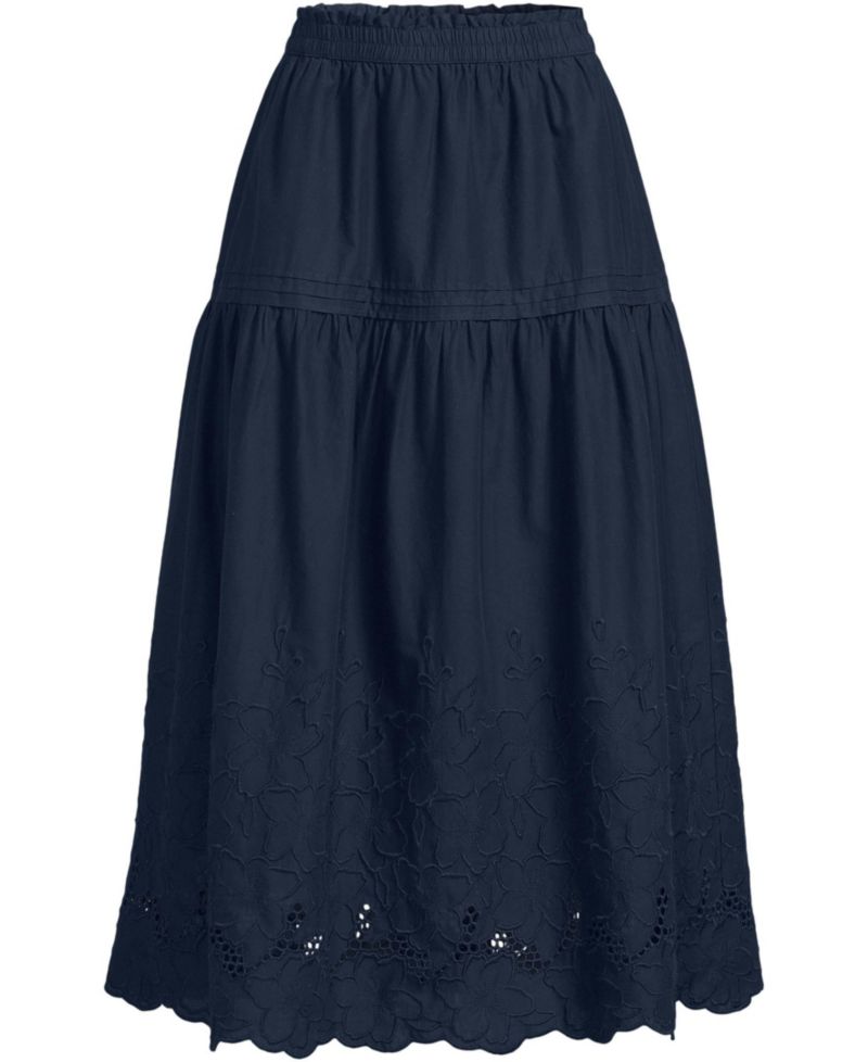 Women's Voile Eyelet Maxi Skirt