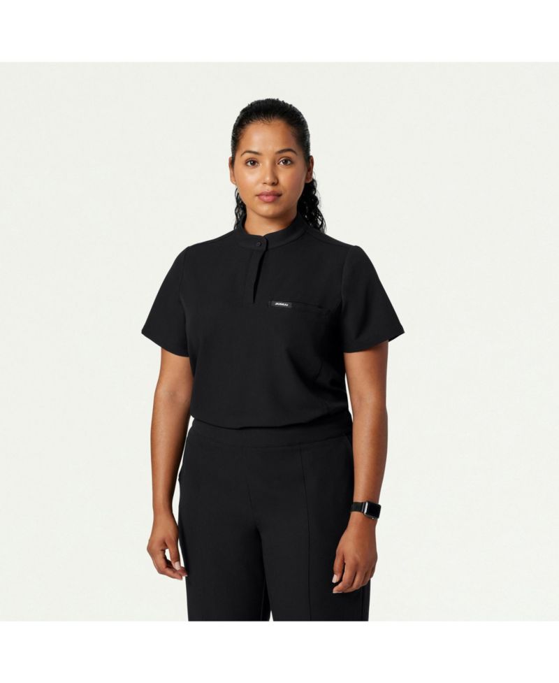Women's Savi 1-Pocket Classic Banded Collar Scrub Top