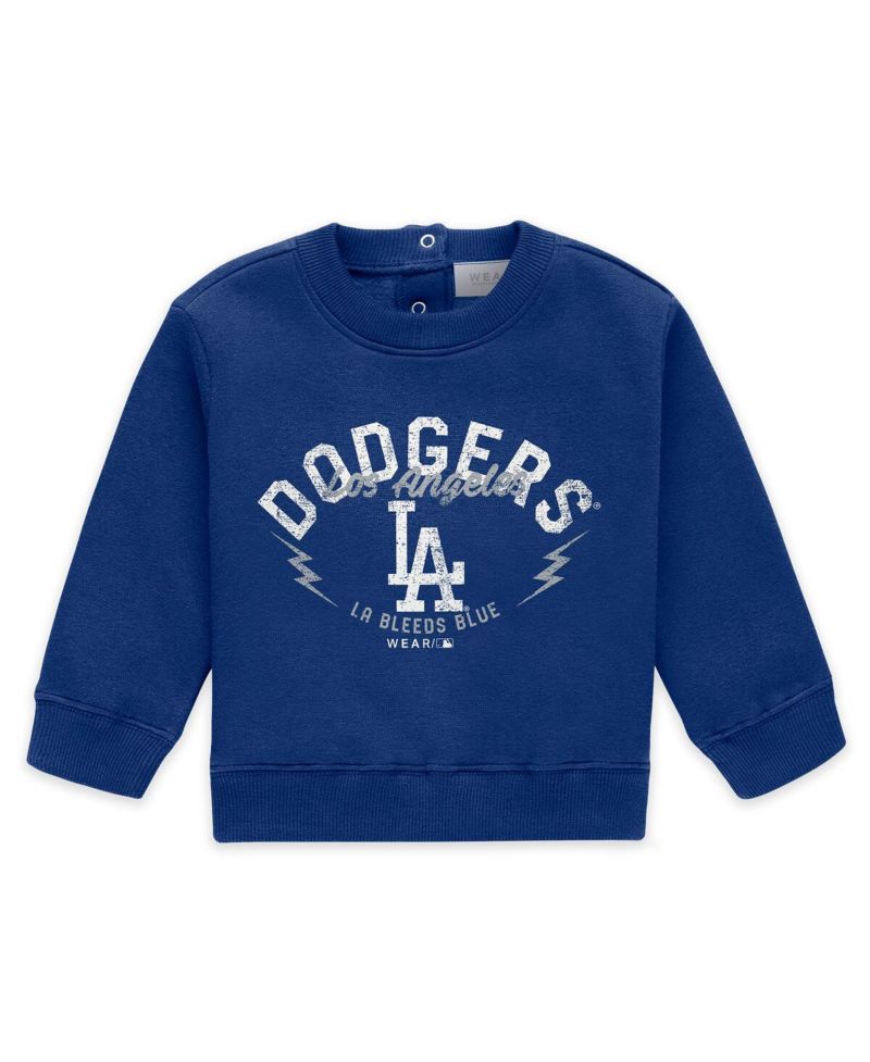 Newborn 2-Piece Royal Los Angeles Dodgers Fleece Crewneck and Pants Set