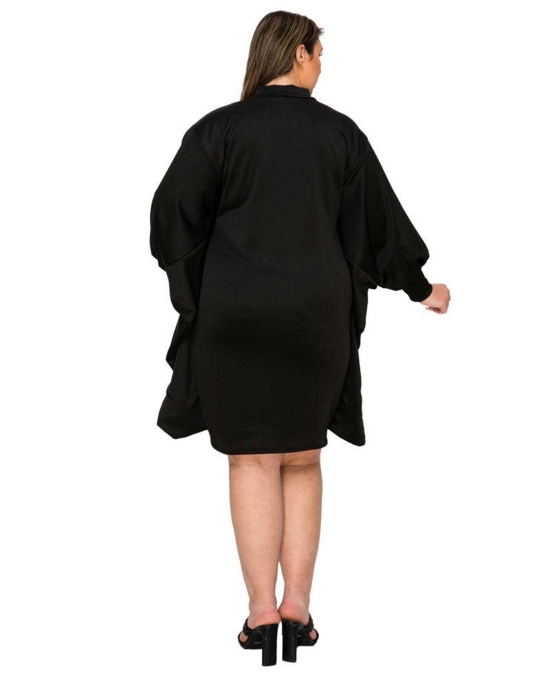 Women's Plus Size Alivera Mock Neck Mini Dress