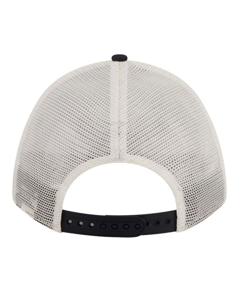 Women's Light Beige/Navy New York Yankees Retro 9FORTY M-Crown A-Frame Trucker Adjustable Hat