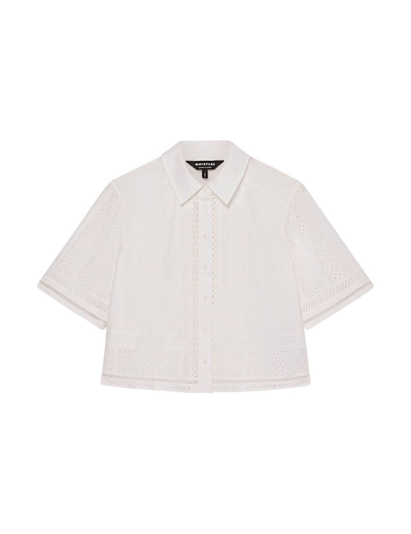 Women's Broderie Cotton Shirt