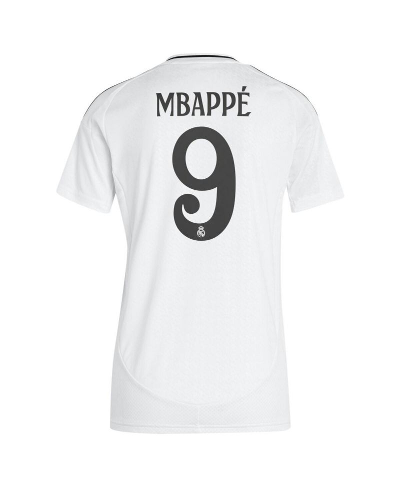 Women's Kylian Mbapp&eacute; White Real Madrid 2024/25 Home Replica Player Jersey