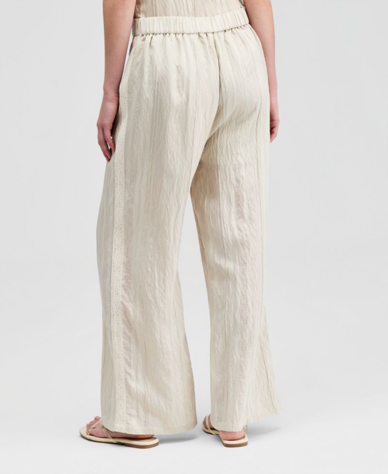 Petite Wide-Leg Drawstring Pants