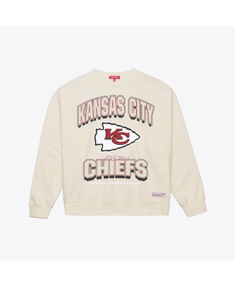 Women's Cream Kansas City Chiefs Tonal Arch Sweatshirt