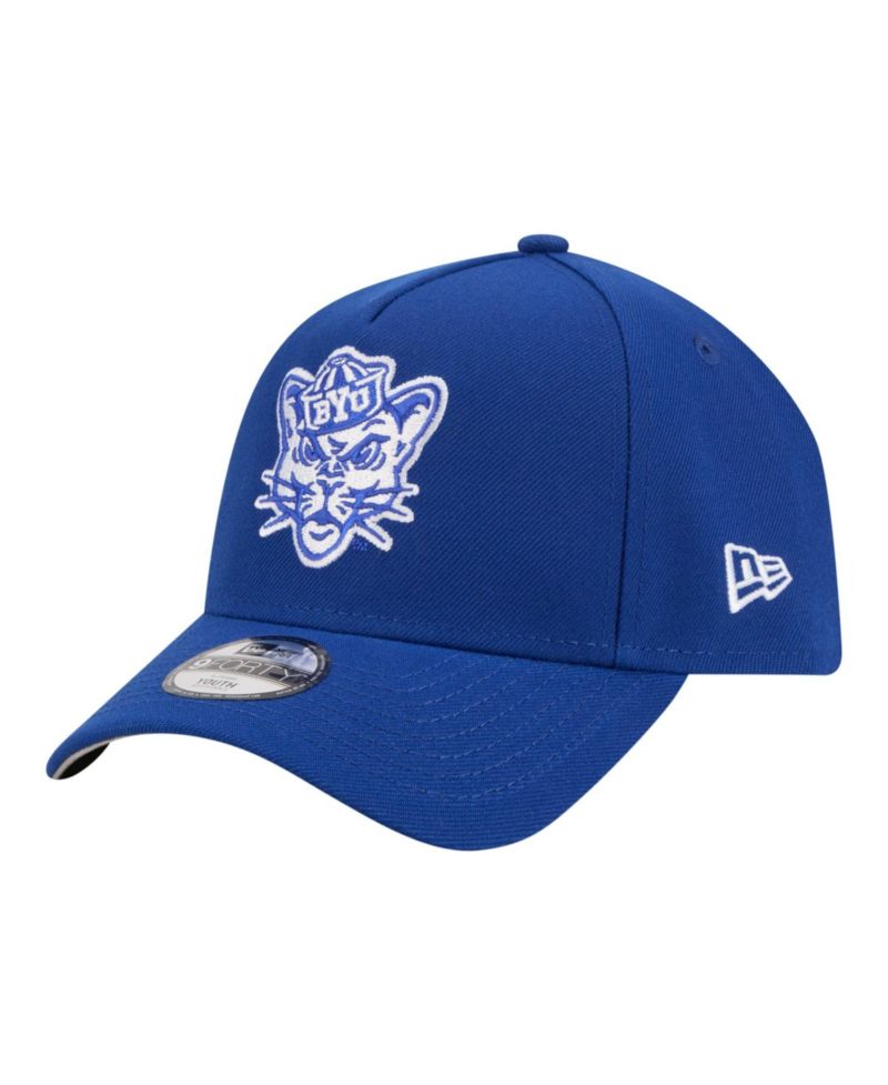 Big Boys and Girls Royal BYU Cougars 9FORTY A-Frame Adjustable Hat