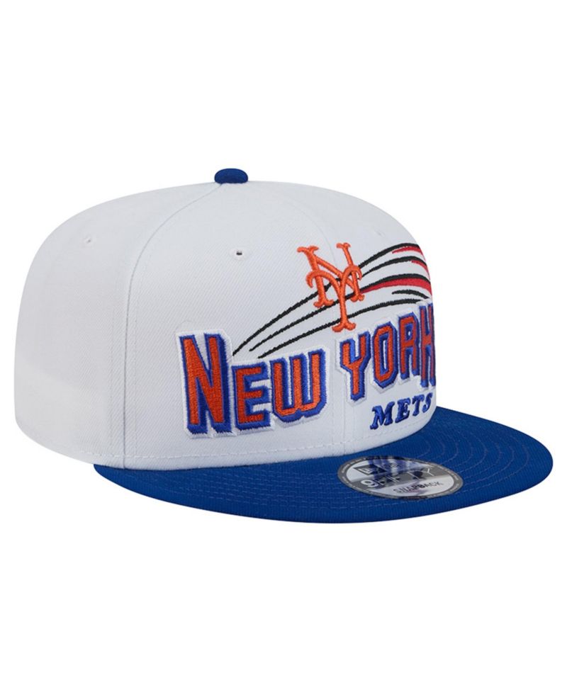 Men's White New York Mets Retro Sweep 9FIFTY Snapback Hat