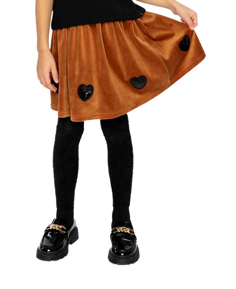 Little and Big Girl ( size 6 to 12 ) Velvet Skirt