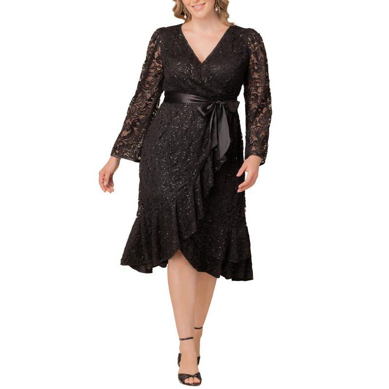 Women's Plus Size Cosmopolitan Sequin Lace Cocktail Dress