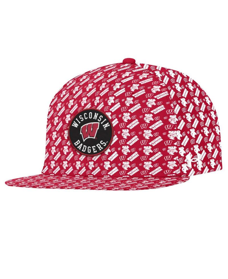 Men's Red Wisconsin Badgers Gameday ArmourFuse Snapback Hat