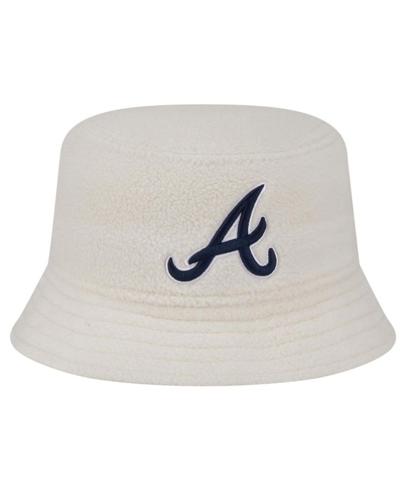 Women's White Atlanta Braves Chrome Cozy Bucket Hat