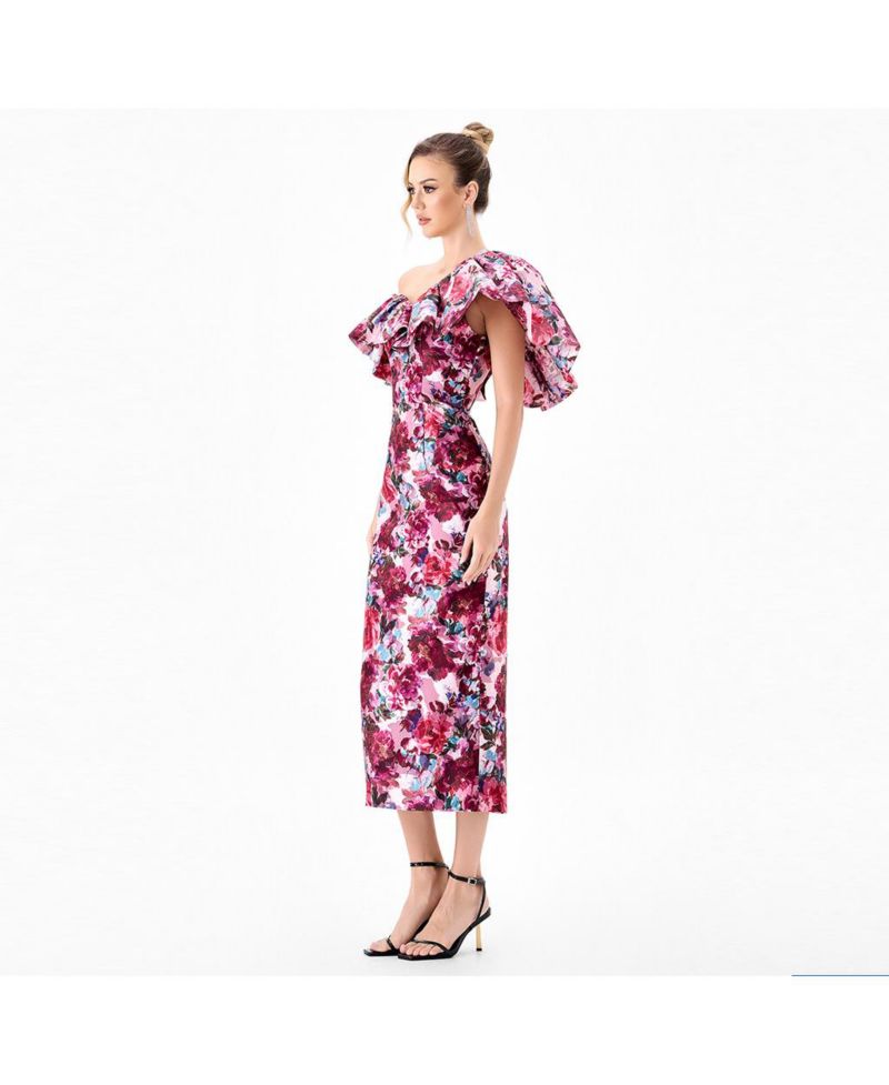 Women's Gilea Floral Ruffle Midi Dress