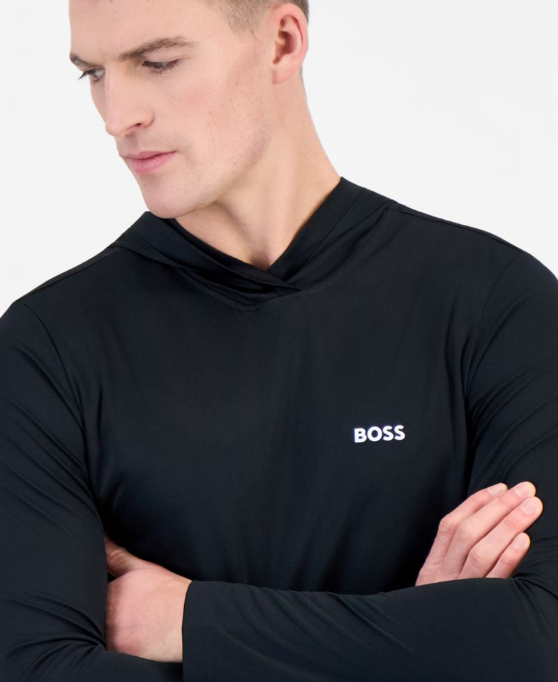 BOSS by Men's Long-Sleeve Hooded Rashguard