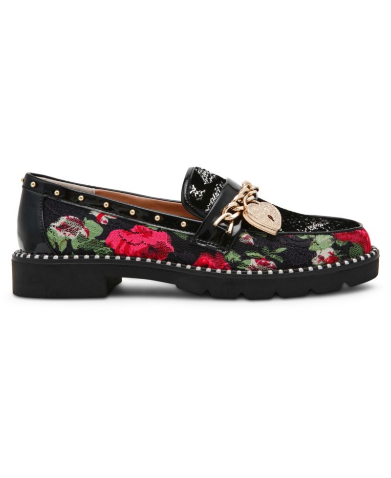 Women's Alfie Embellished Platform Round-Toe Loafers
