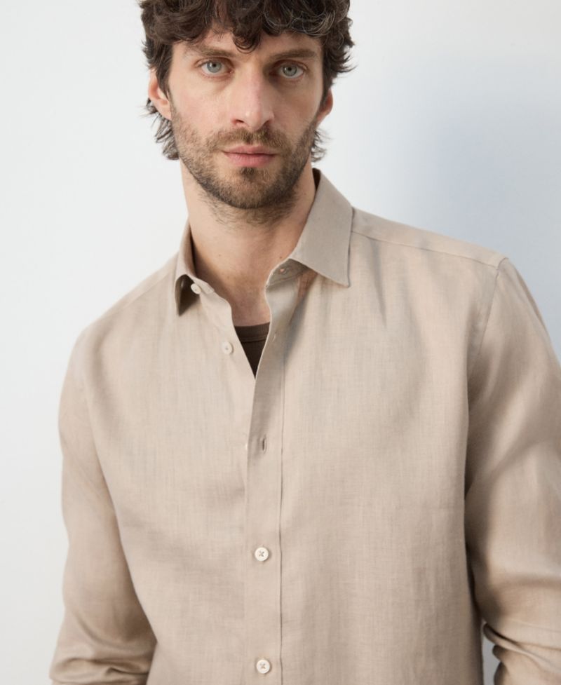 Men's Linen Regular-Fit Shirt
