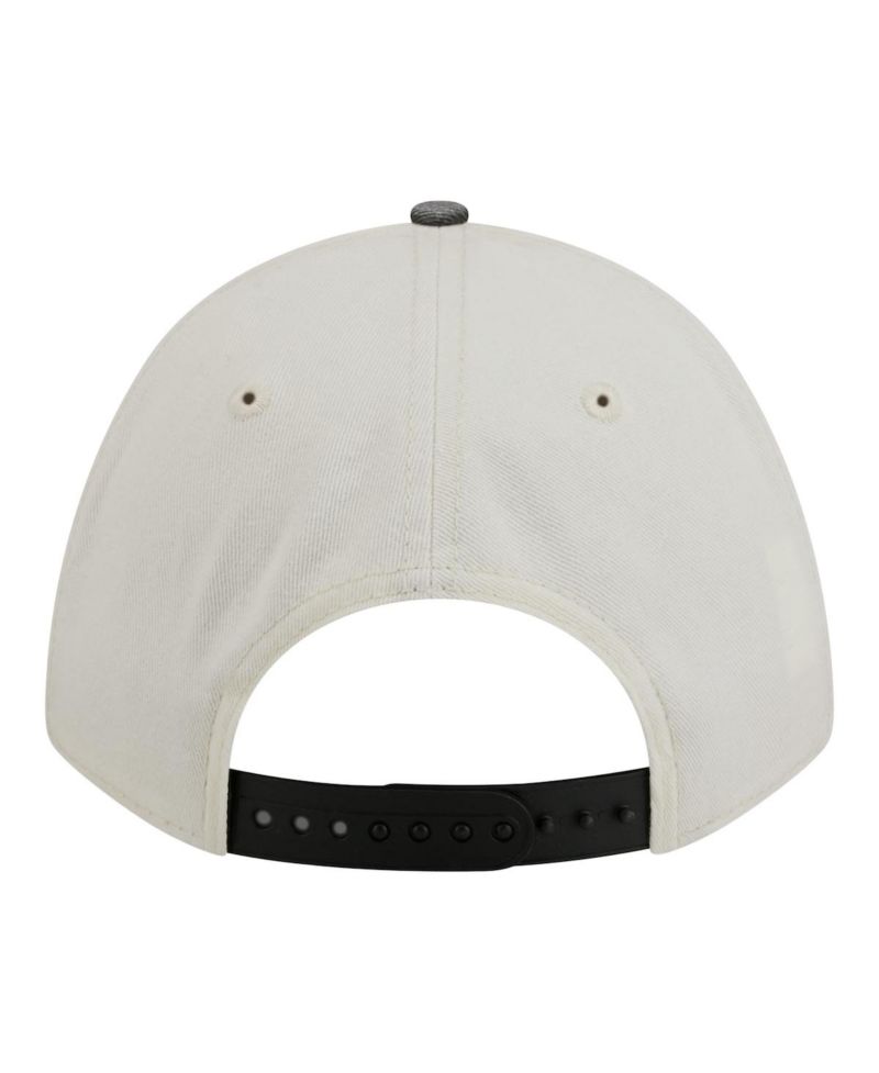 Men's White/Black Philadelphia Eagles 9FORTY Felt A-Frame Adjustable Hat