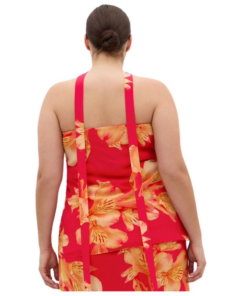 Women's Soiree Print Frill Detail Top