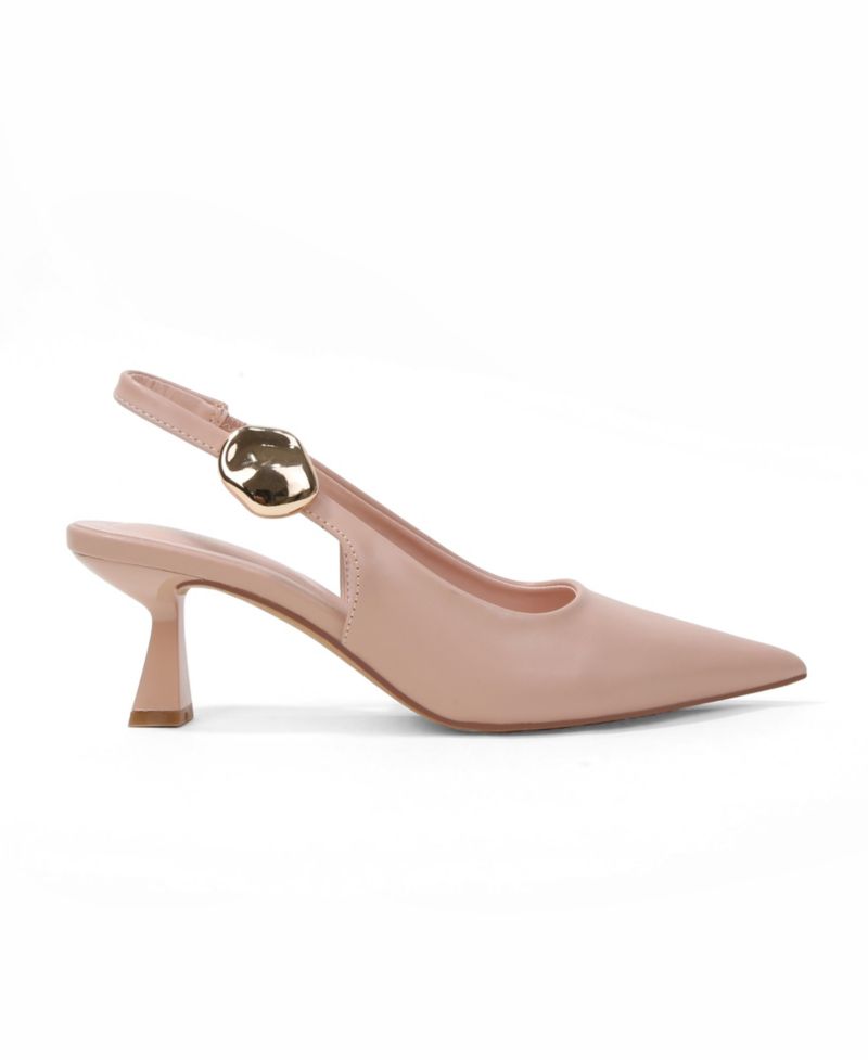 Women's Felina Pointed Toe Slingback Pumps with Gold Ornament