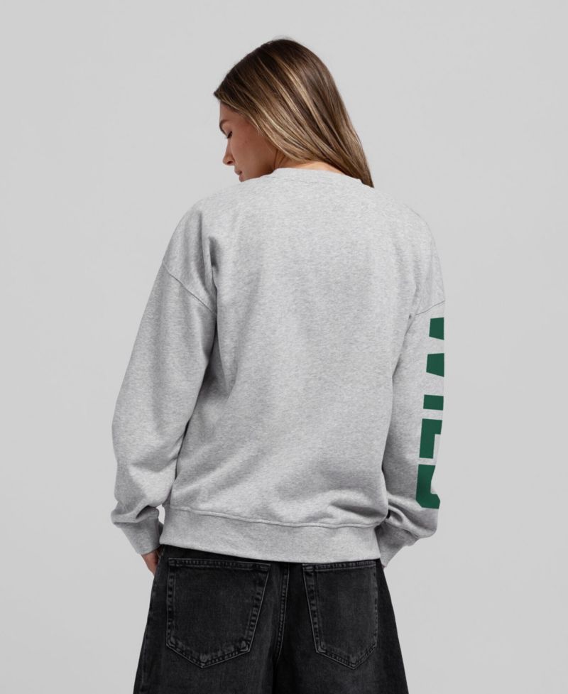 Women's Minnesota Wild Core 3-Hit Oversized Dropped-Shoulders Sweatshirt