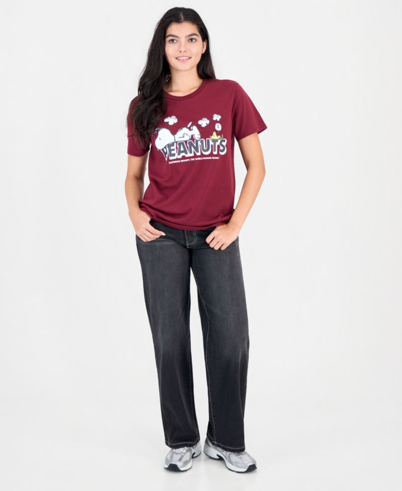 Juniors' Snoopy Logo T-Shirt