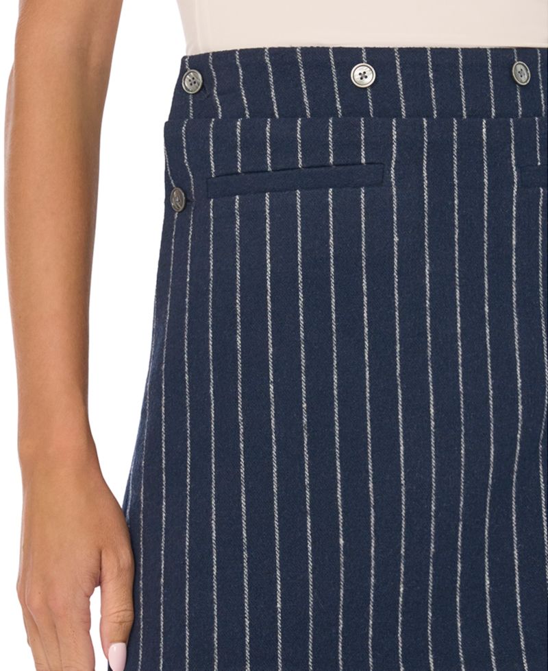 Women's High-Waisted Pinstripe Mini Skirt