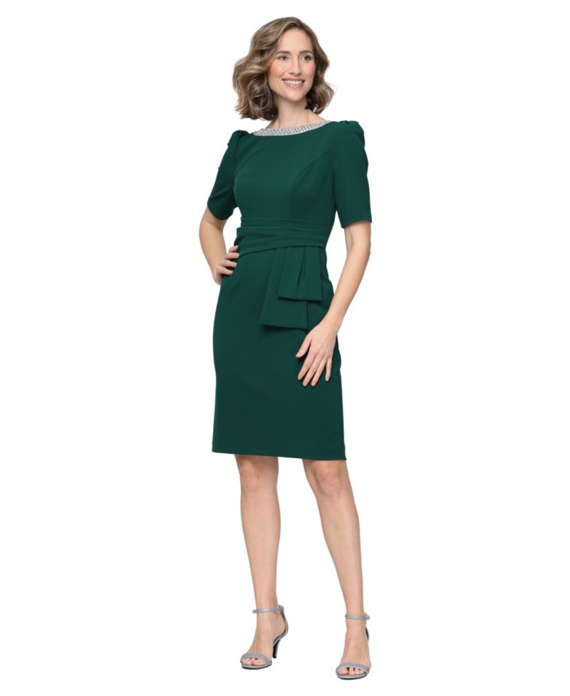 Women's Embellished Work Sheath Dress