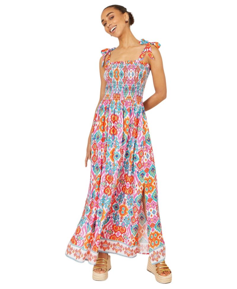 Women's Ikat Print Maxi Sun Dress