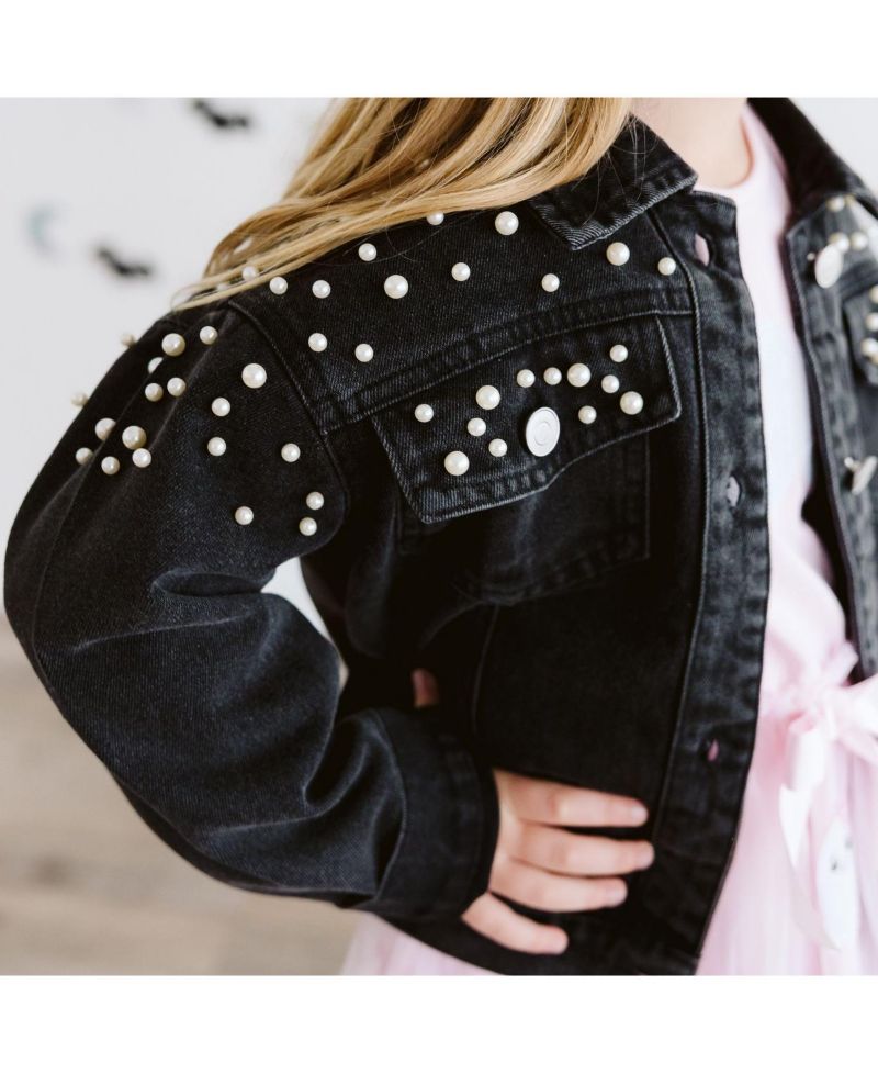 Big Girl's (10-12) Pearl Denim Jacket