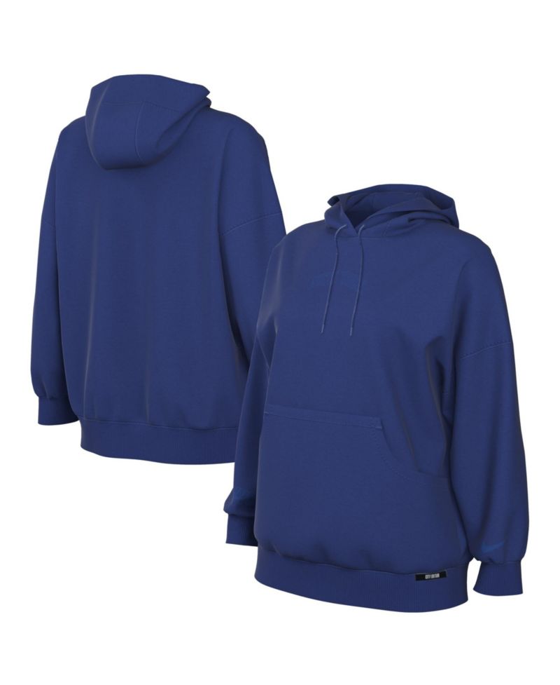 Women's Blue New York Knicks 2025/26 City Edition Remix Premium Fleece Hoodie
