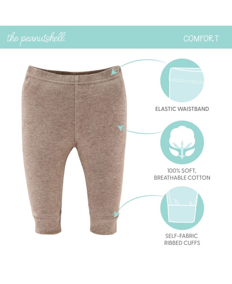 Baby Boys Pants, 5-Pack, Earthy Neutrals
