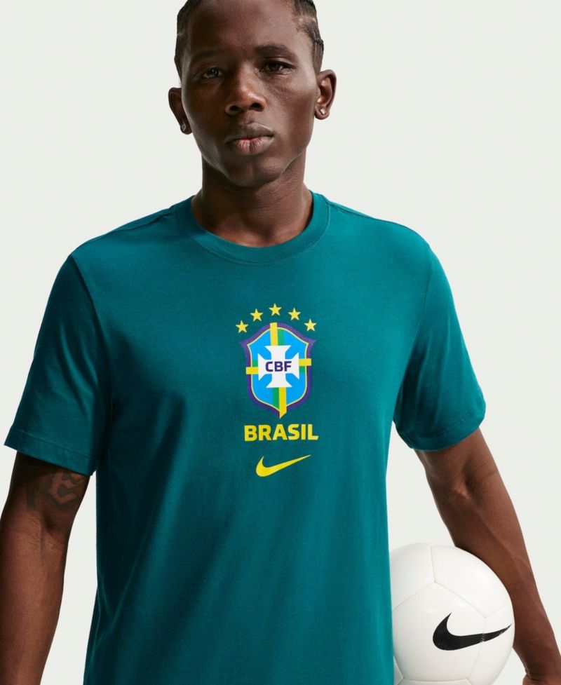 Men's Green Brazil National Team Crest T-Shirt
