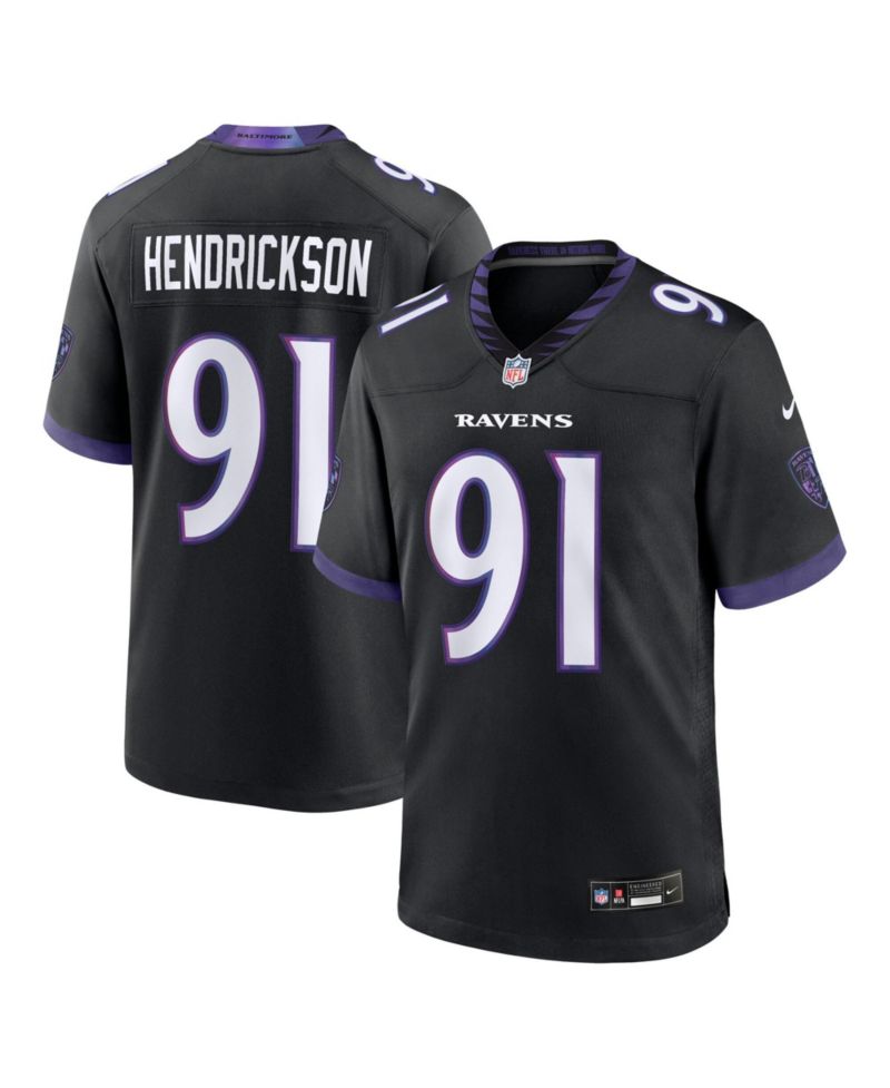 Men's Trey Hendrickson Black Baltimore Ravens Alternate Game Jersey