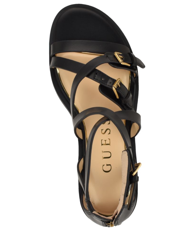 Women's Yaris Strappy Buckles Gladiator Flat Sandals